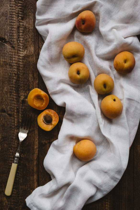 Apricots on Rustic Table